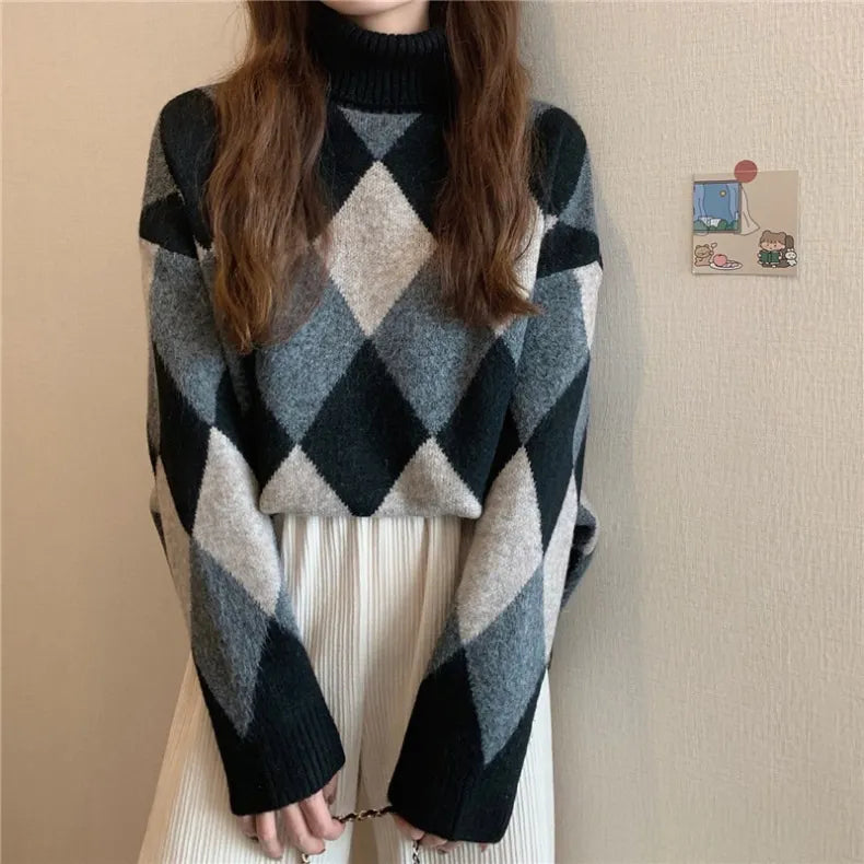 Damenpullover Langarm Gemütlich Berlin Stil