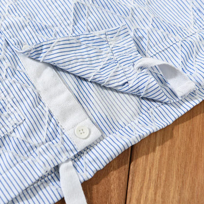 Herren Bluse Business Klassisch Blau Hochwertig