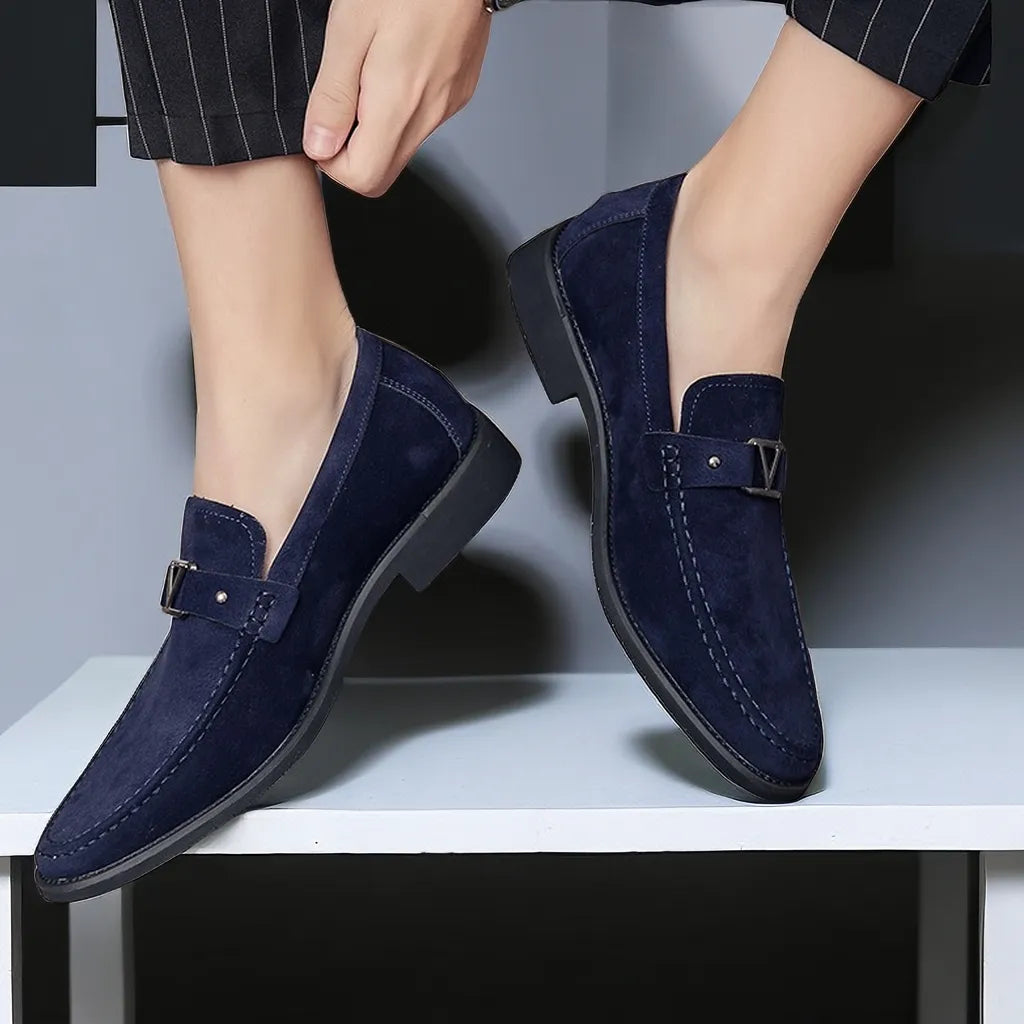 Herren Loafer Schuhe Wildleder Handgefertigt Elegante