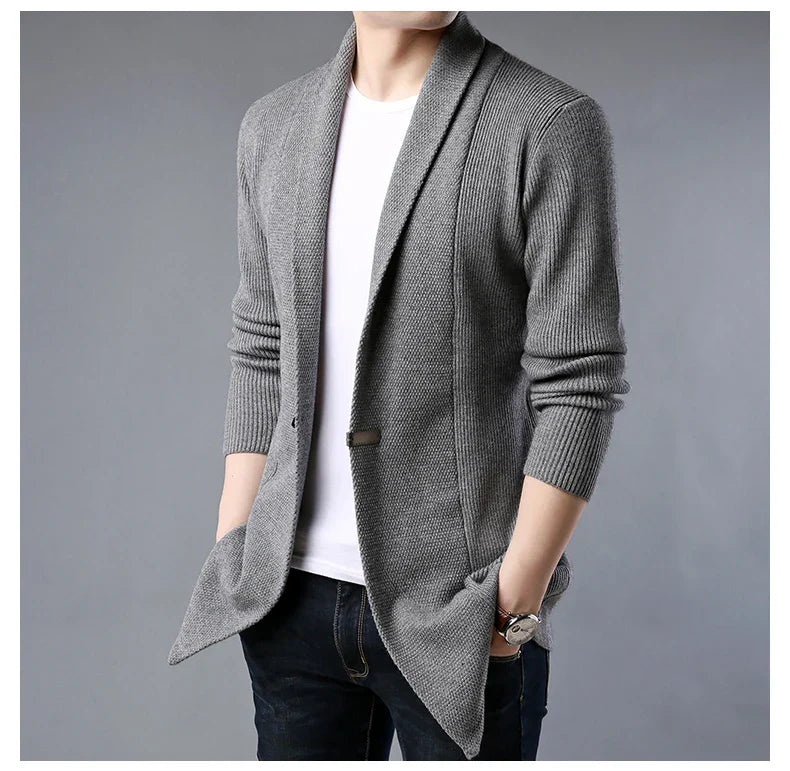 Herren Strickjacke Weich Wolle Bequem - BerlinGlamour