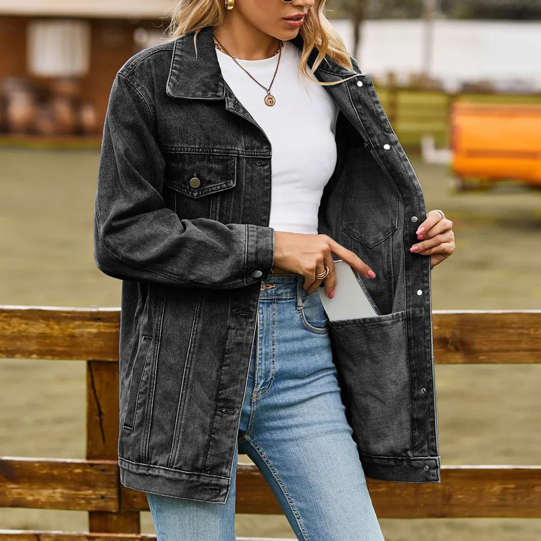 Moderne Denim Jacke Damen - BerlinGlamour
