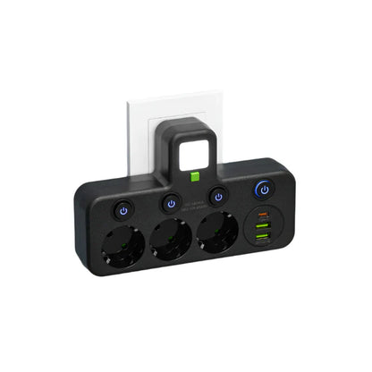 Steckdosenleiste ProLine mit USB-C und Überspannungsschutz