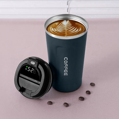 Smart Kaffeemug LED Thermos Becher Temperaturanzeige