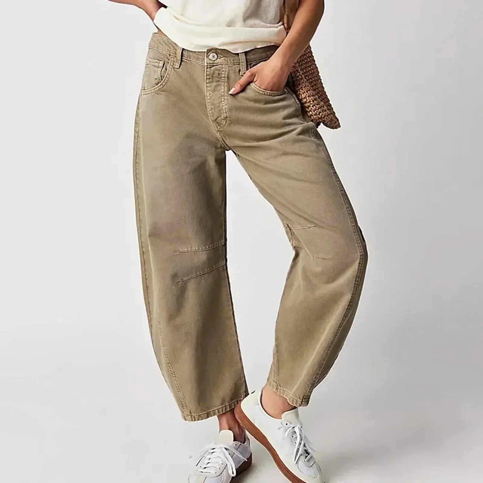 Damen High-Waist-Jeans Bequem Locker Sitz - BerlinGlamour