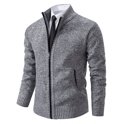Strickcardigan Reißverschluss Warm Modern