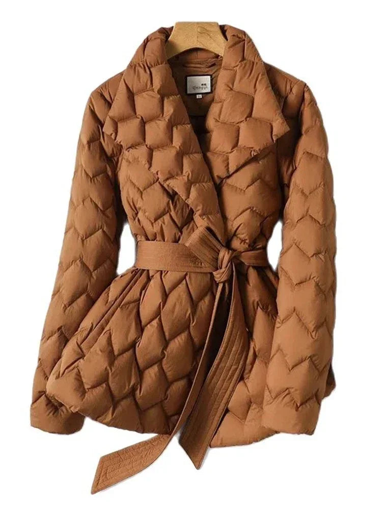 Damen Winterjacke Puffer Stepp Optik Eleganz - BerlinGlamour