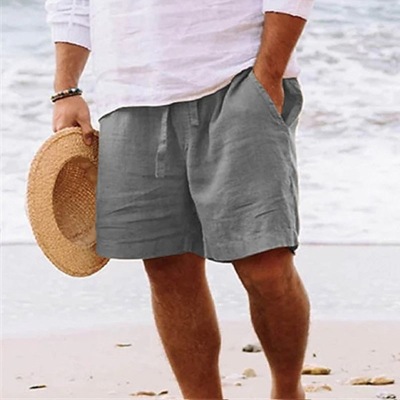 Leinen Shorts Männer Luxus Sommer Bequem