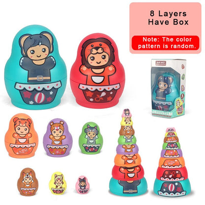 Bunte Kinderpuppen Matroschka Holzpuppen Sammlung