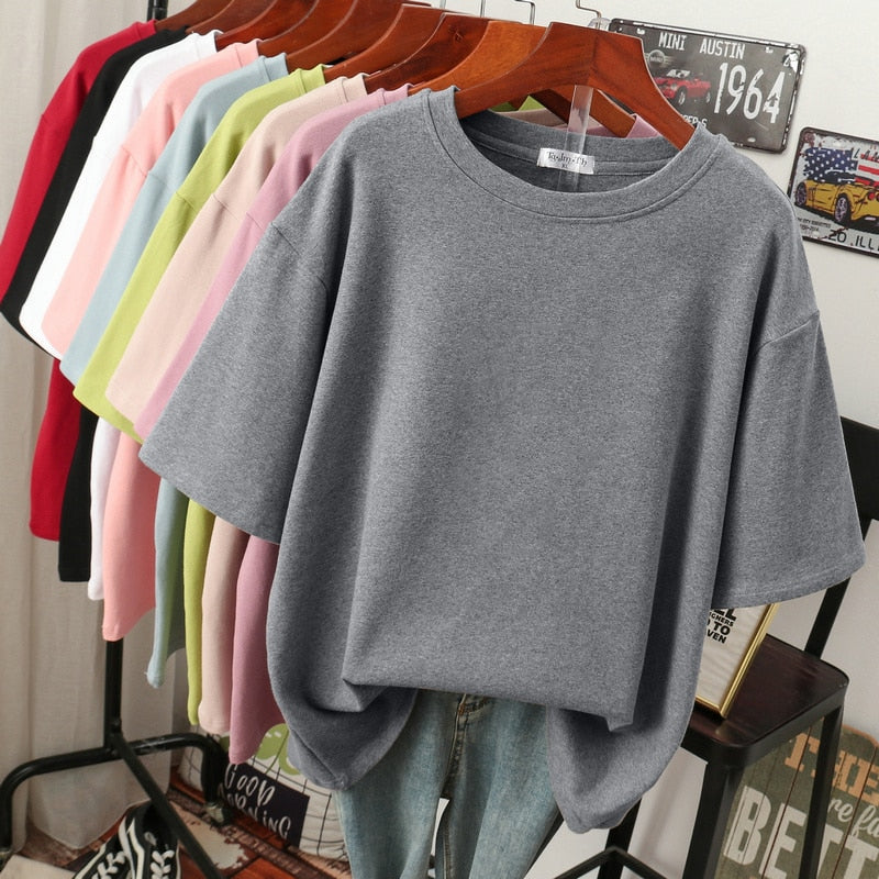 Damen T-Shirt Plus Size Baumwoll Kuschelig Größe XL