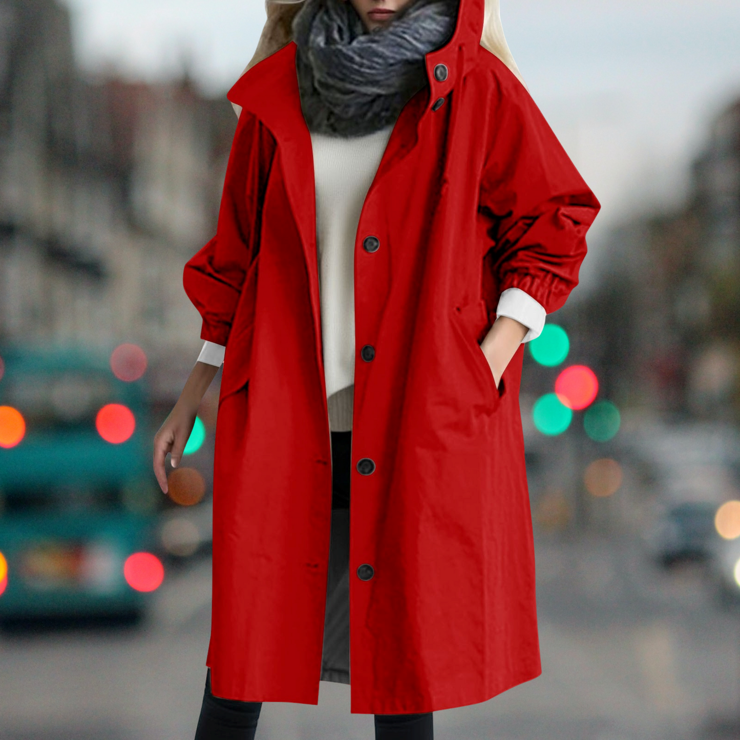 Wasserdichter Trenchcoat Warm Damen