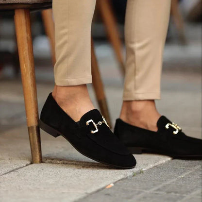 Herren Loafers Suede Lederschuhe Schnürung Elegant