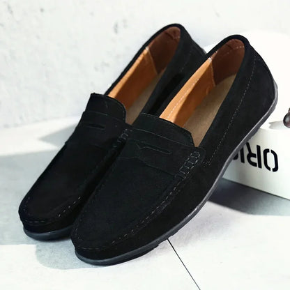 Herren Slip-On Loafers Braun Frühling Schuhe