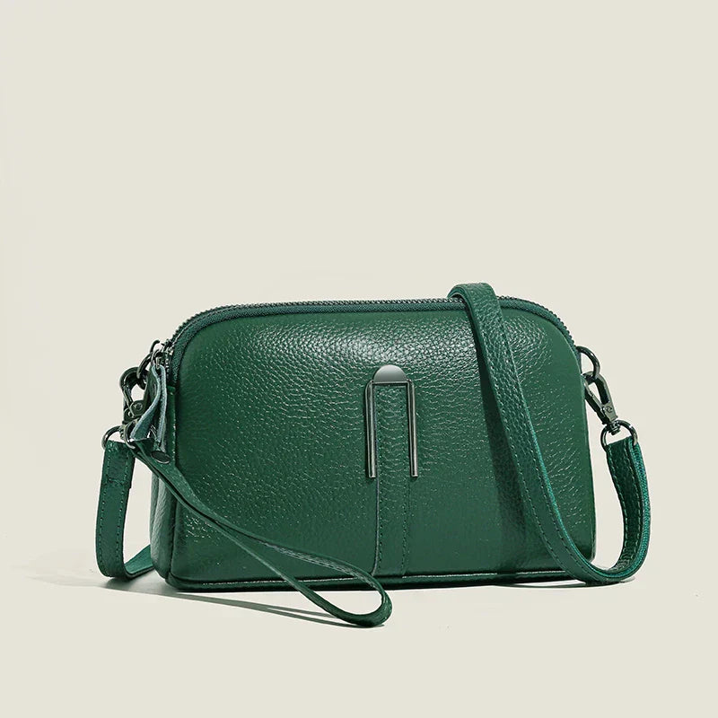Damen Crossbody Tasche Elegante Leder Schultertasche