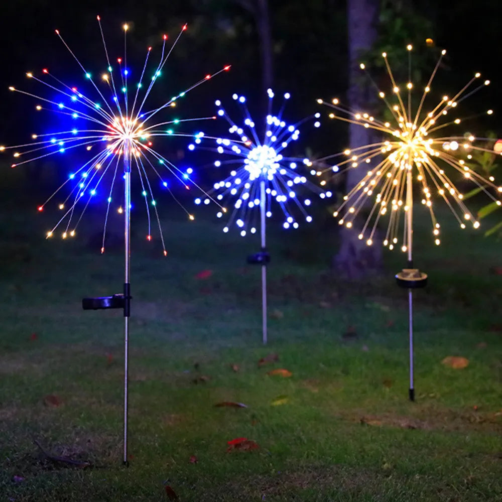LED Solar Außenweg Beleuchtung Feuerwerk Effekt