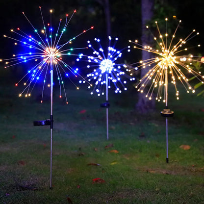 LED Solar Außenweg Beleuchtung Feuerwerk Effekt
