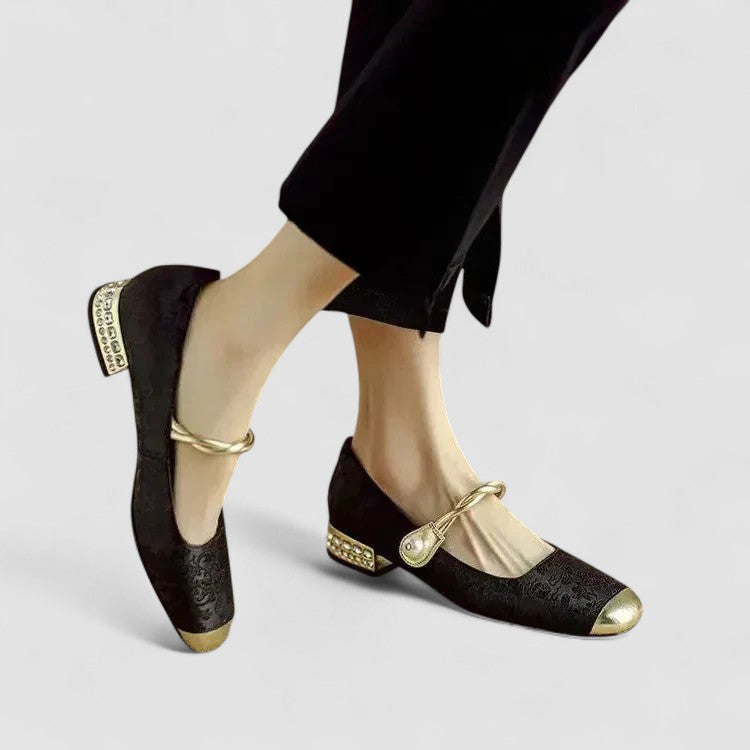 Damen Orthopädische Schuhe Mary Jane Flach Bequem