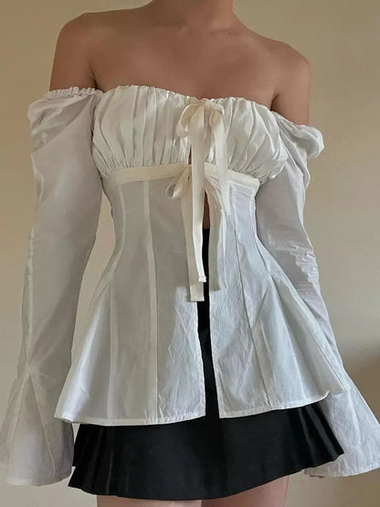Elegante Damenbluse mit V-Ausschnitt Trendy