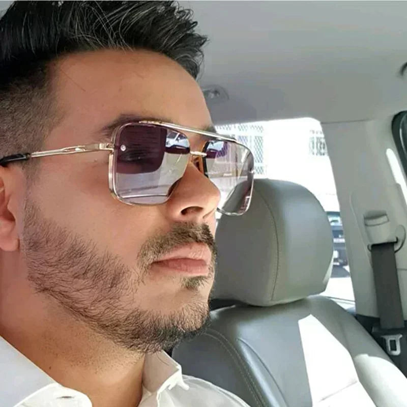 Herren Sonnenbrille Pilotenstil Quadratisch Trendy