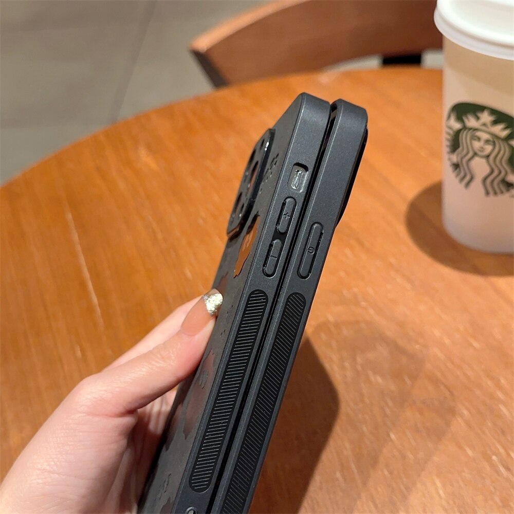 Leder iPhone Hülle Stoßfest mit Monster Design