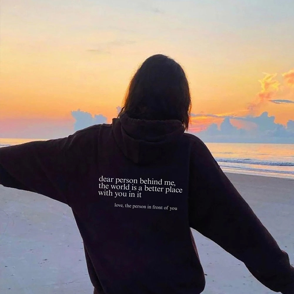 Liebe Person Hinter Mir Hoodie Unisex Grau