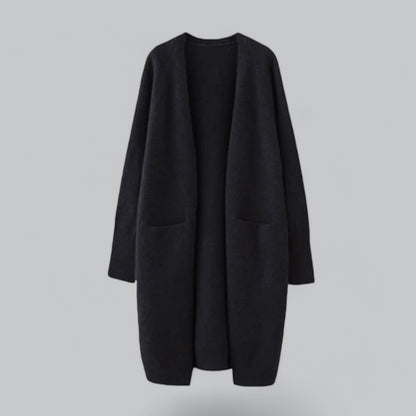 Elegante Frauen Strickjacke Lang aus Cashmere