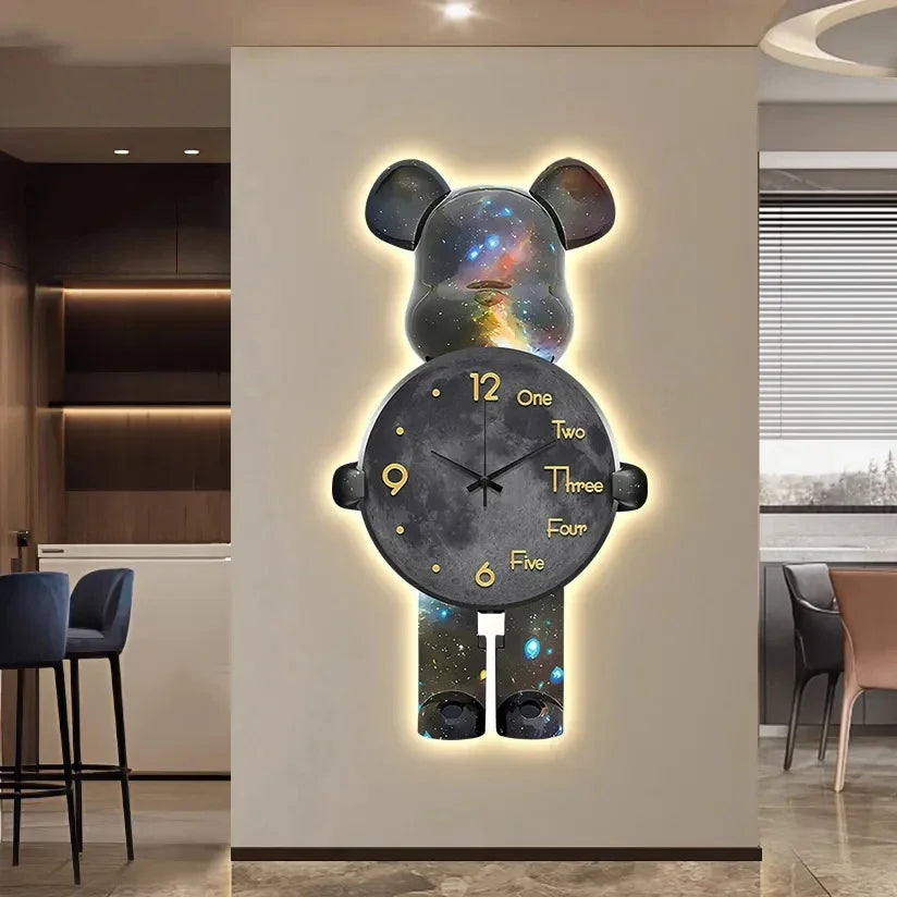 LED Wanduhr Sternenlicht Modern Leuchtend - BerlinGlamour