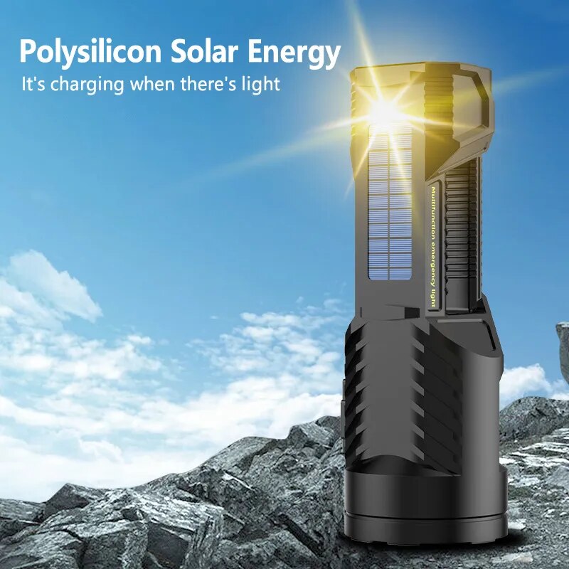 Solar Taschenlampe Hochleistungs LED Multifunktions