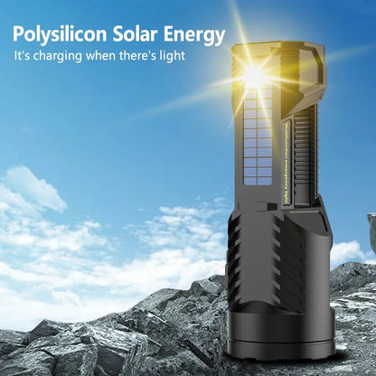 Solar Taschenlampe Hochleistungs LED Multifunktions