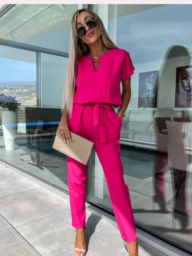 Sommeroverall Weites Bein Damen Overall Freizeit