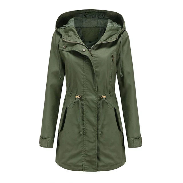 Damenjacke mit Kapuze Schwarz Elegant