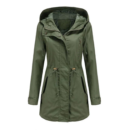 Damenjacke mit Kapuze Schwarz Elegant