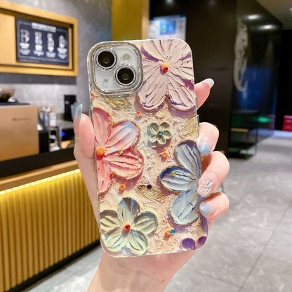 Blumen iPhone Hülle Weich Schutzcover Rosa