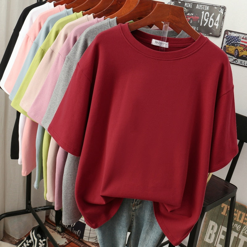 Damen T-Shirt Plus Size Baumwoll Kuschelig Größe XL