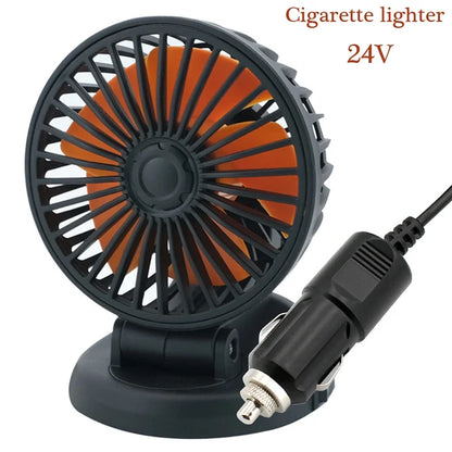 Auto Ventilator 12V/24V/5V, Drehbar, Kompakt, USB