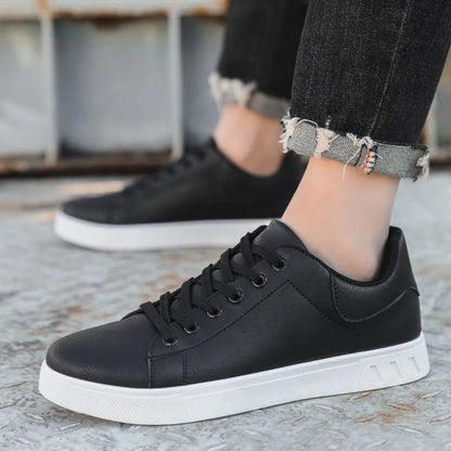 Elegante Herrenschuhe Leder Klassisch Schwarz