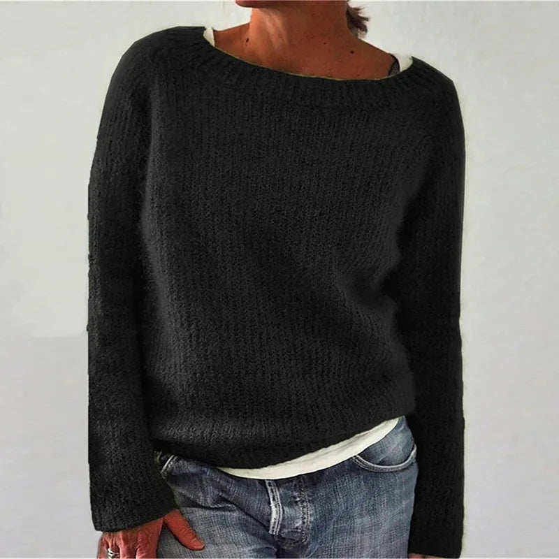 Strickpullover Hals Loser Fit Modern - BerlinGlamour