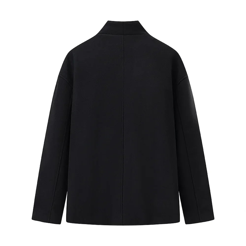 Oversized Damenjacke Doppelreihige Modern