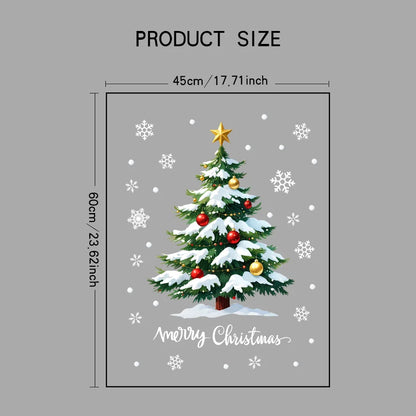 Weihnachtsbaum Aufkleber 3D Glitter Merry Glow