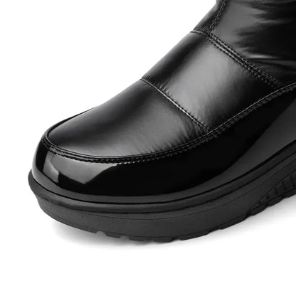 Damen Winterstiefel Gefüttert Warm Overknee Stiefel mit Schleife