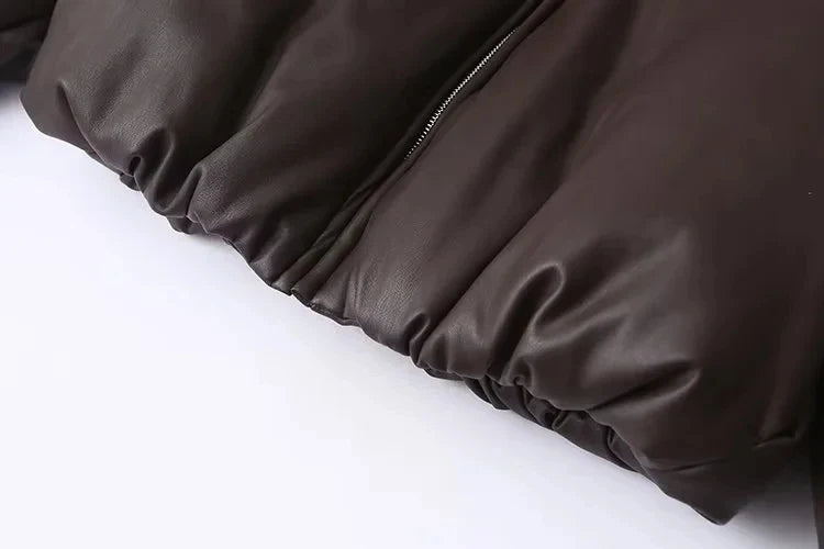 Veganer Bomberjacke Oversized Lederjacke Herren