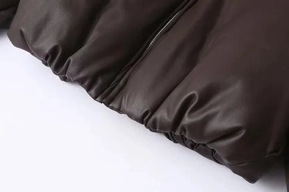 Veganer Bomberjacke Oversized Lederjacke Herren
