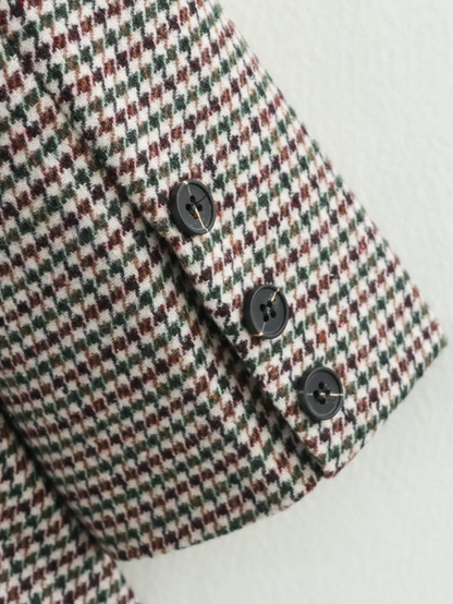 Damenblazer Kariert Oversized Klassisch