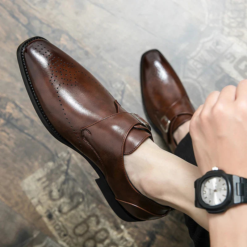 Leder Anzugschuhe Herren Hochwertig Schwarz