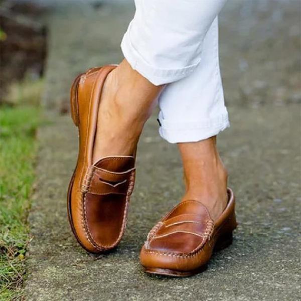 Leder Slipper Orthopädisch Bequem Damenschuhe - BerlinGlamour