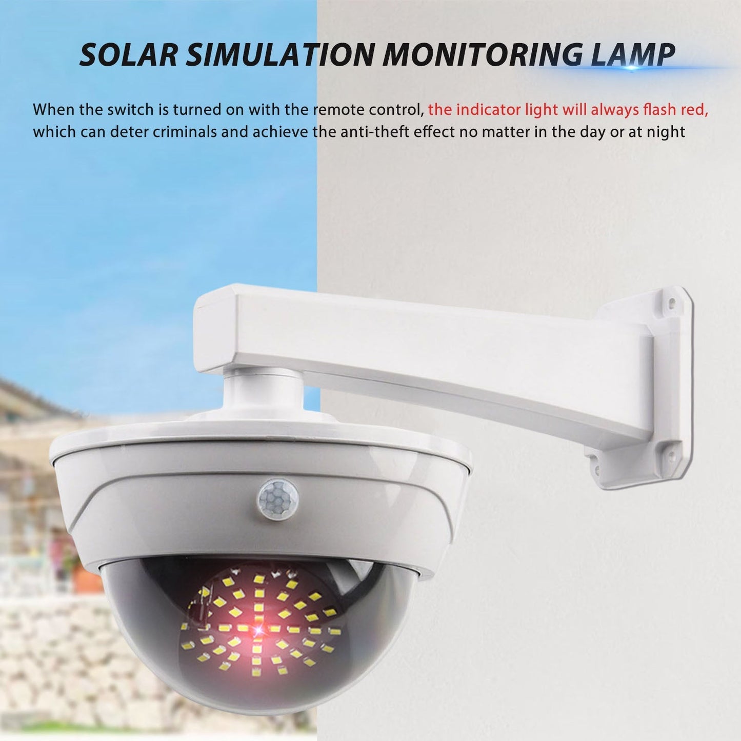 Wasserdichte Solar-Sicherheitskamera Outdoor Dummy-Kamera