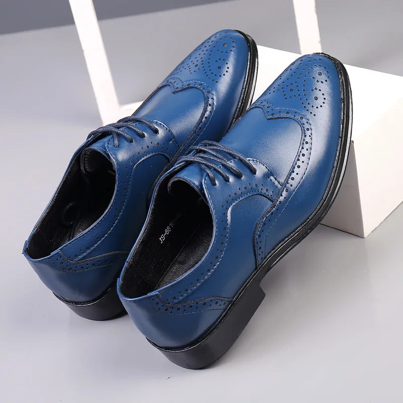 Herren Anzug Schuhe Bequem Oxford Schuhe Schwarz