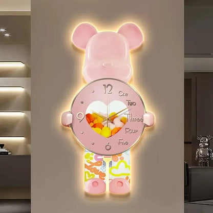 LED Wanduhr Sternenlicht Modern Leuchtend
