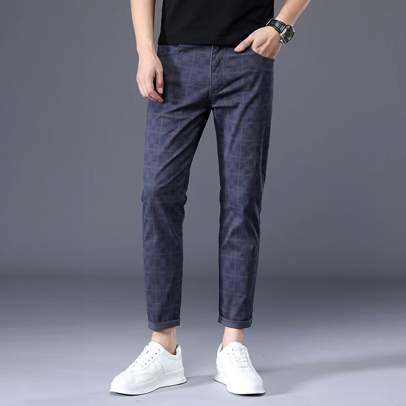 Herrenhosen Slim Fit kariert Modern & Stylisch