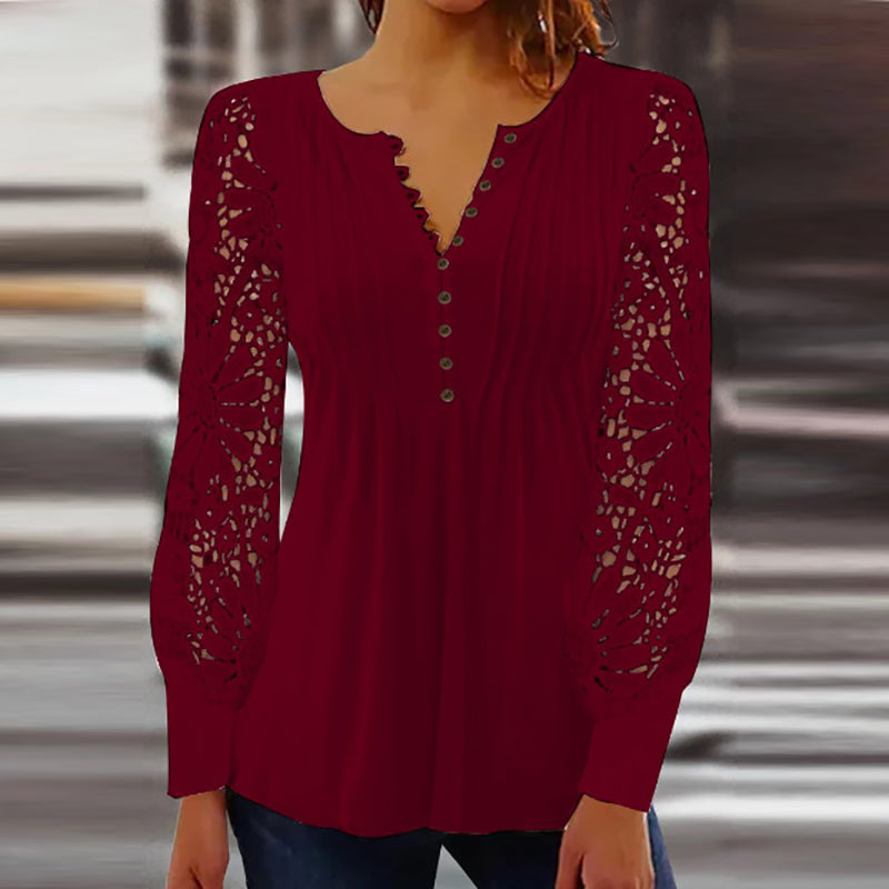 Elegante Damenbluse Langärmlig Chic