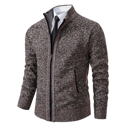 Strickcardigan Reißverschluss Warm Modern
